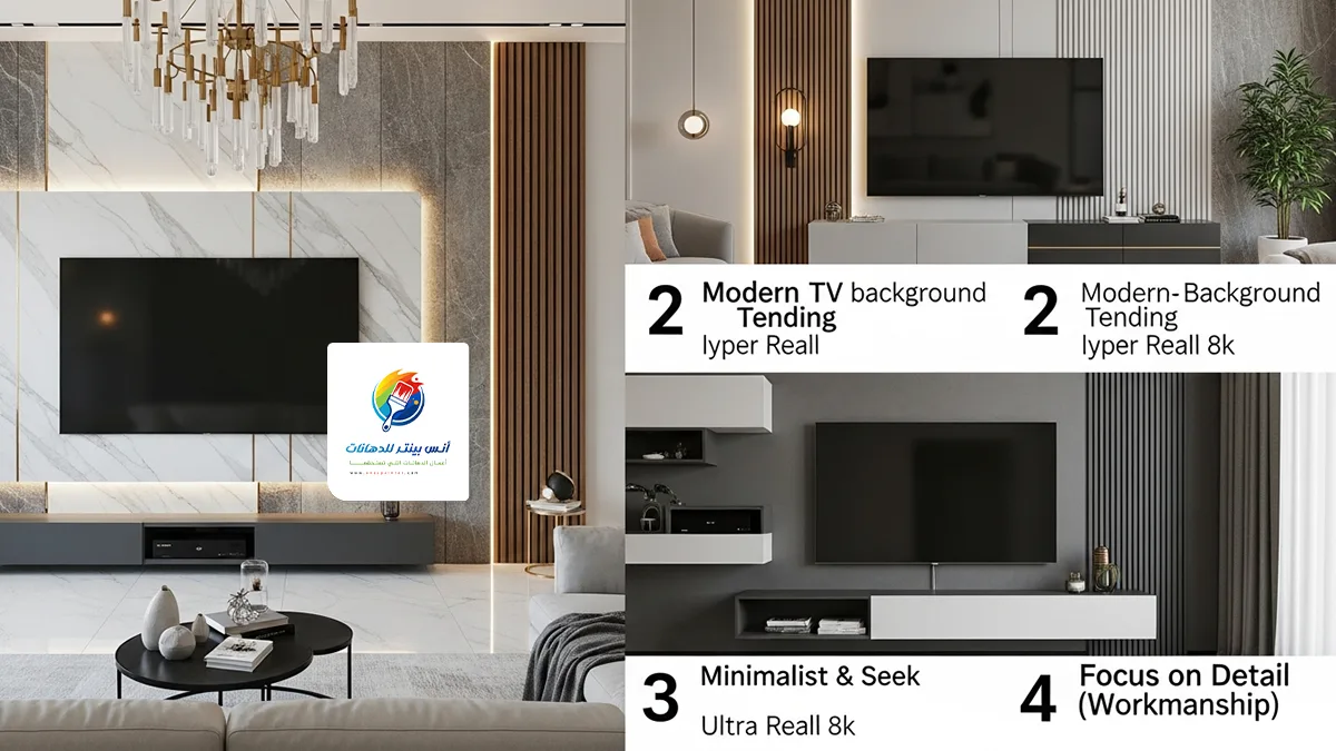 خامات ديكورات شاشات البلازما