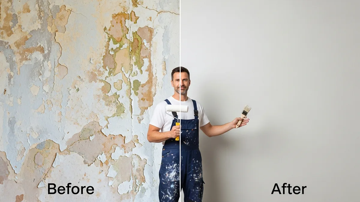 معلم دهانات متخصص في اصلاح الرطوبة بجدة