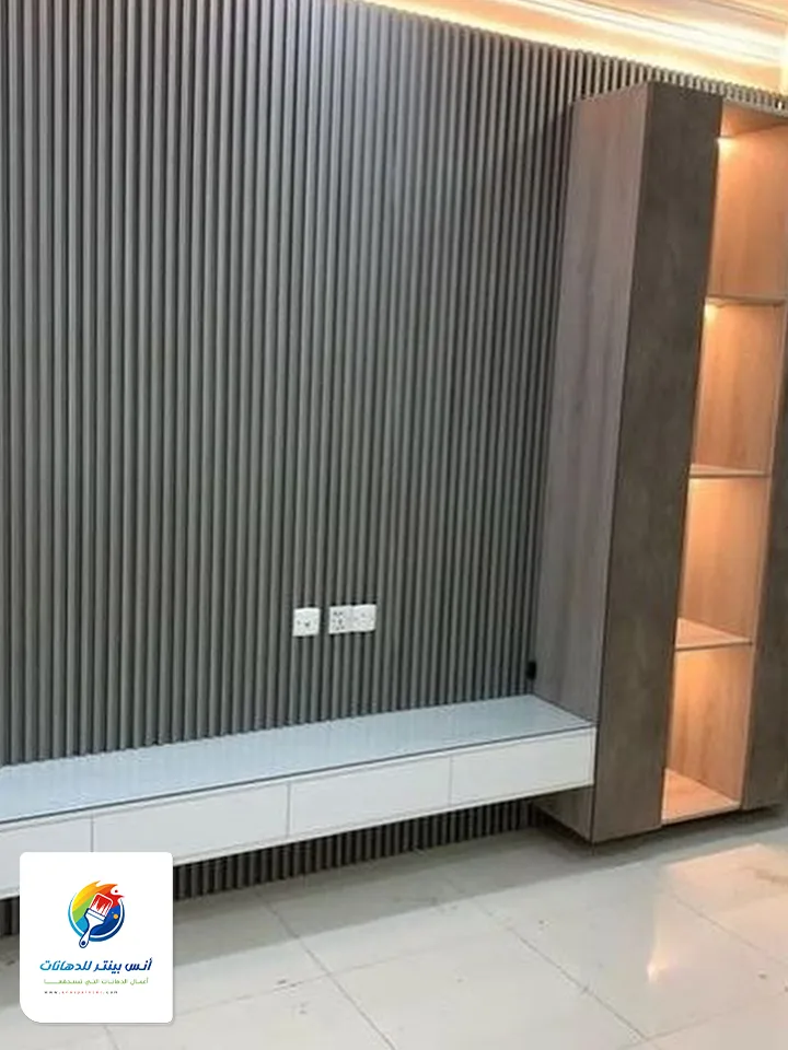 واجهة تلفزيون بديل الخشب